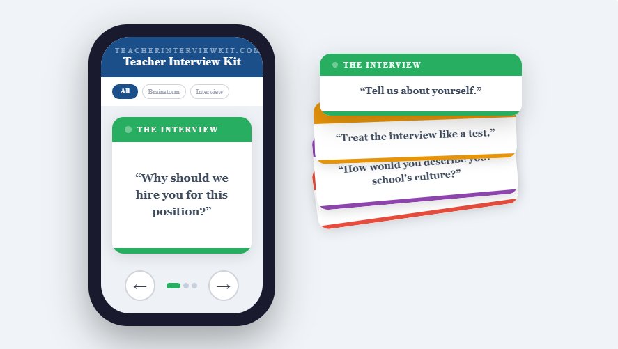 Digital interview cards on your phone
